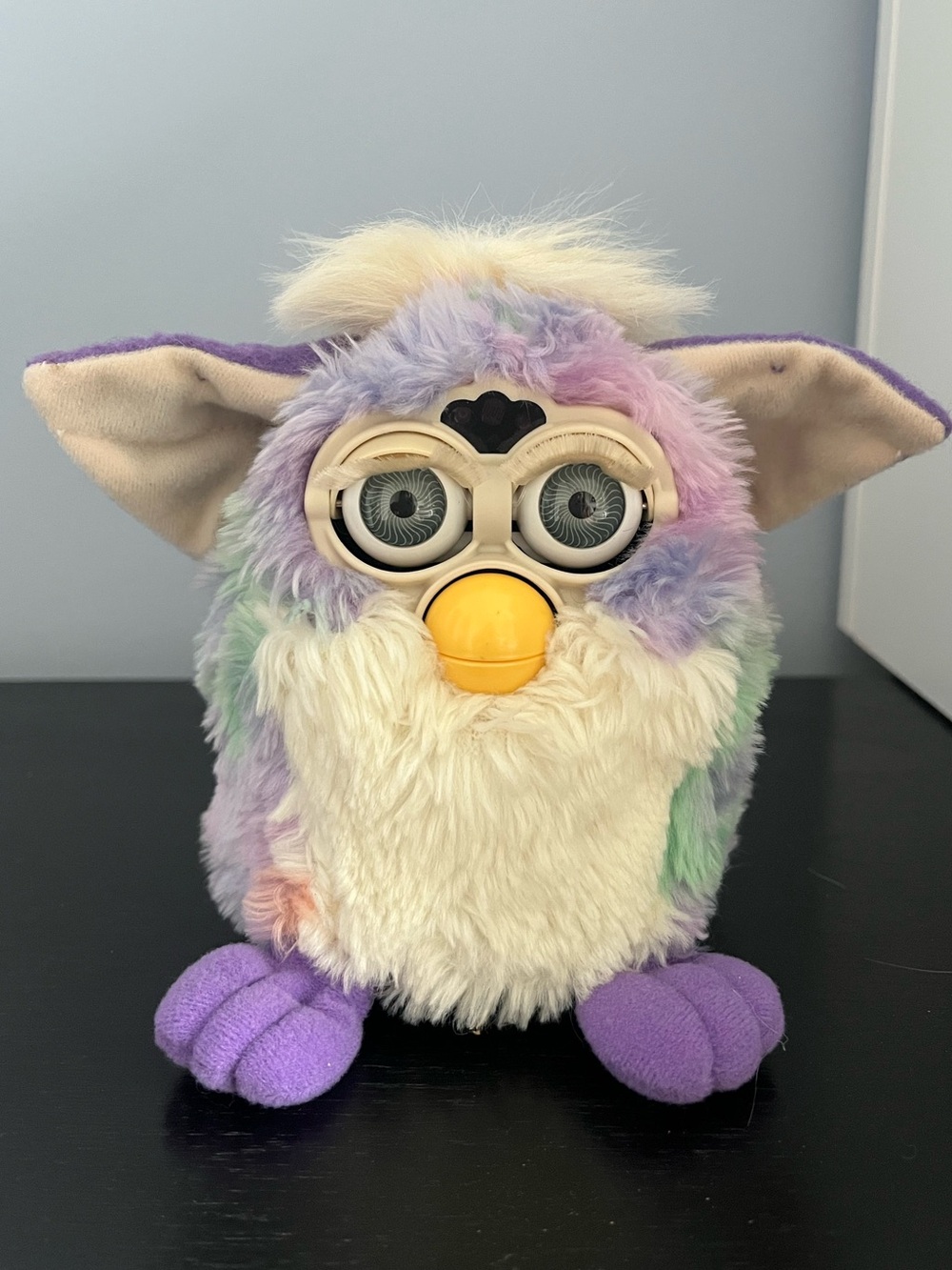 Rare 1998 Original Furby Tie Dye w/ Gray Eyes! Series 4 Tiger Electronics WORKS!